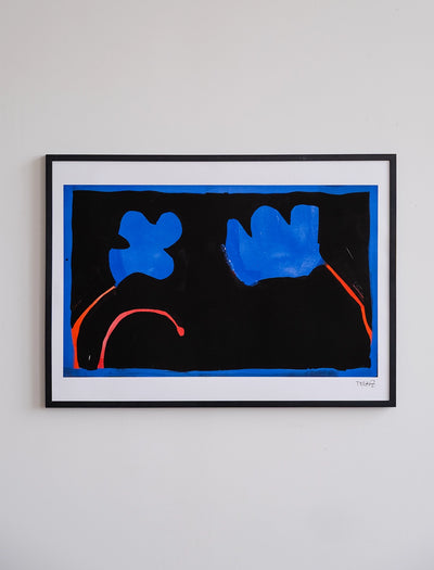 BLUE FLOWERS POSTER