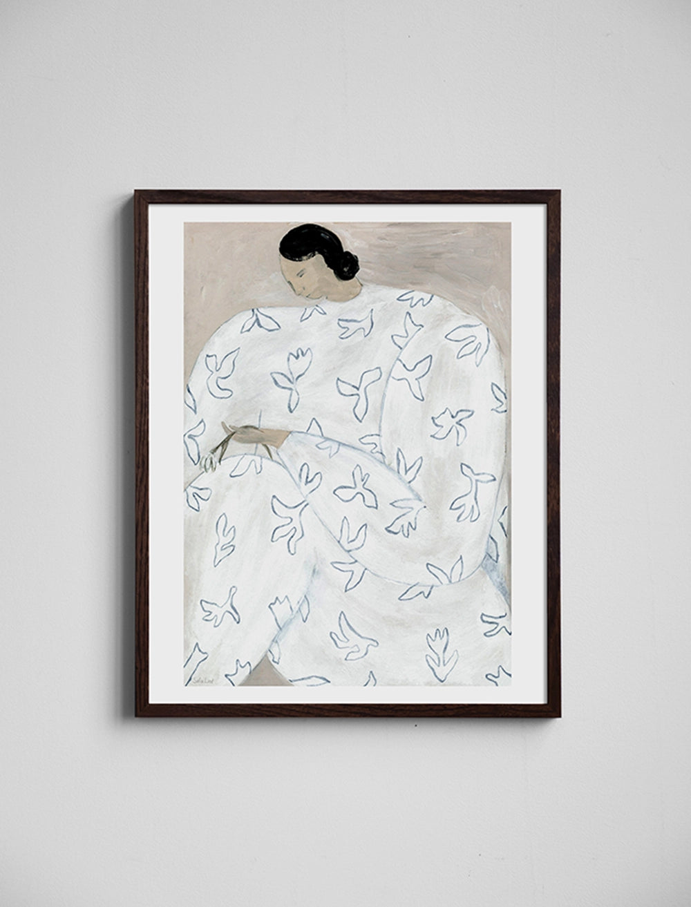 WHITE FLOWER POSTER - 40x50 cm
