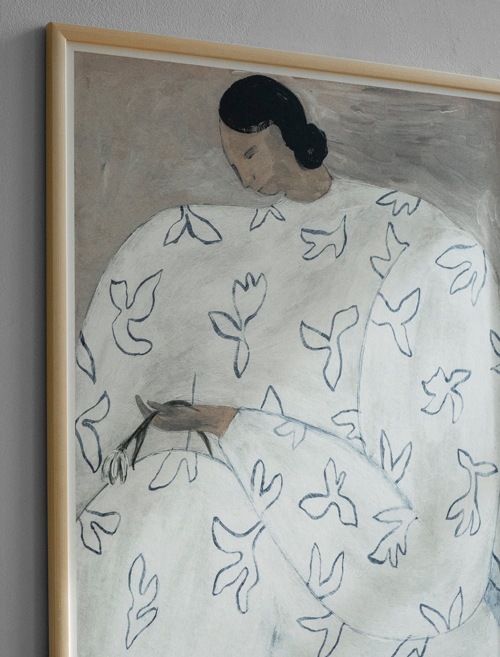 WHITE FLOWER POSTER - 40x50 cm