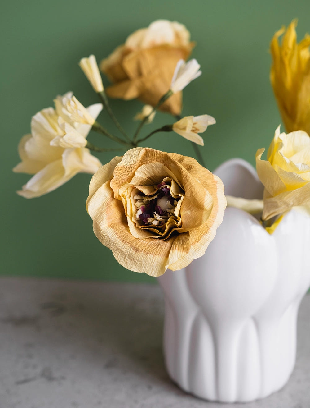 PAPIERBLUME, GELB – Mohnblume