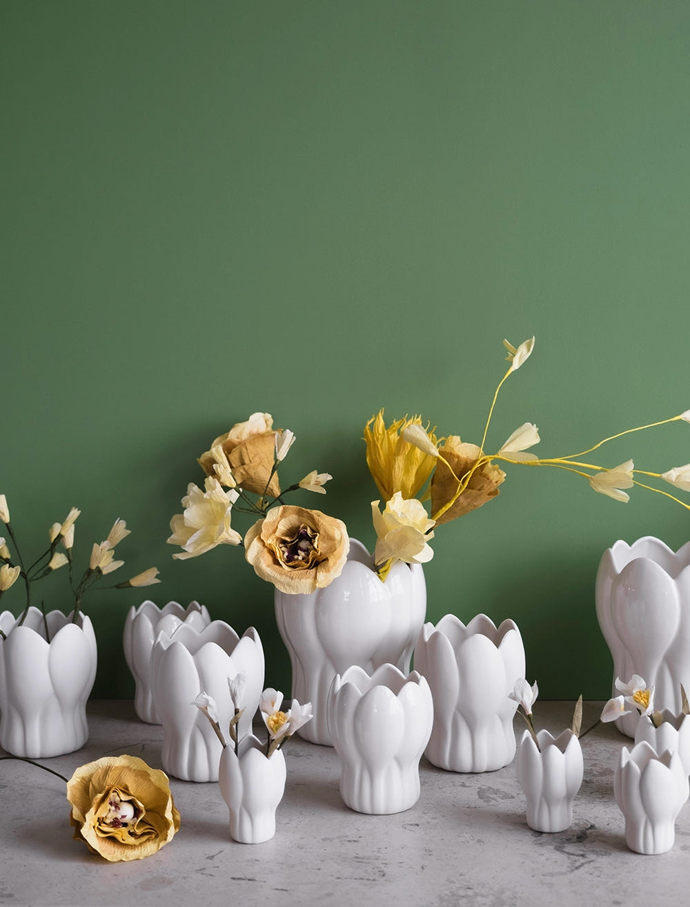 SNOWDROP PAPER FLOWER 5P