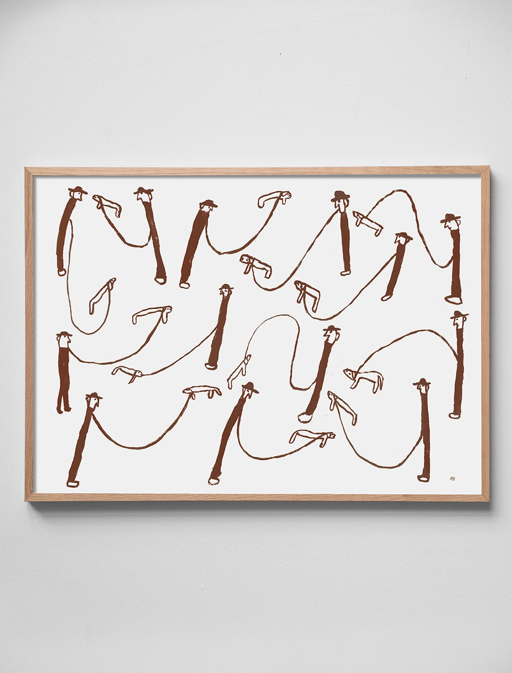 DOG WALK POSTER, BRUN - 50x70 cm