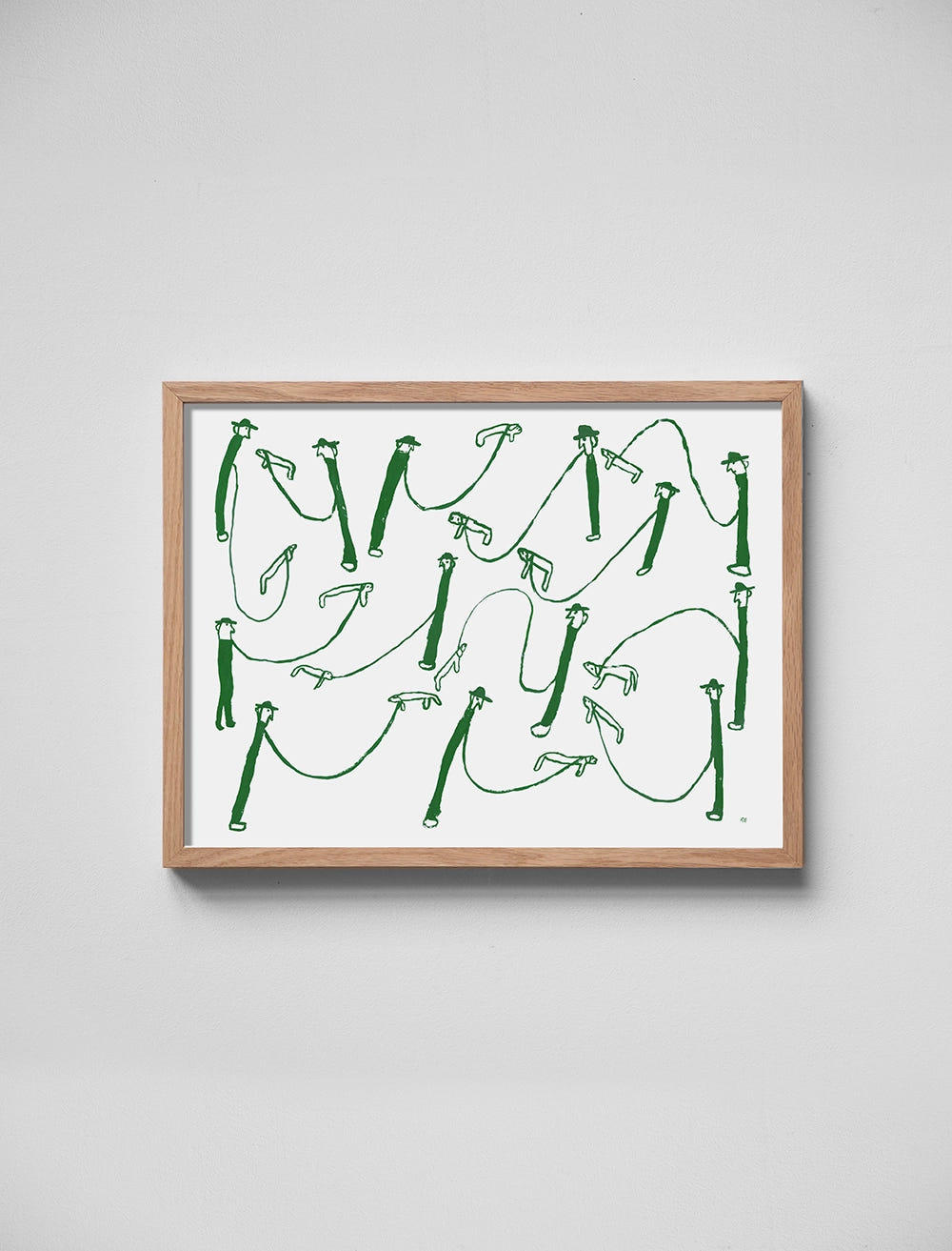 DOG WALK POSTER, GRÖN - 30x40 cm