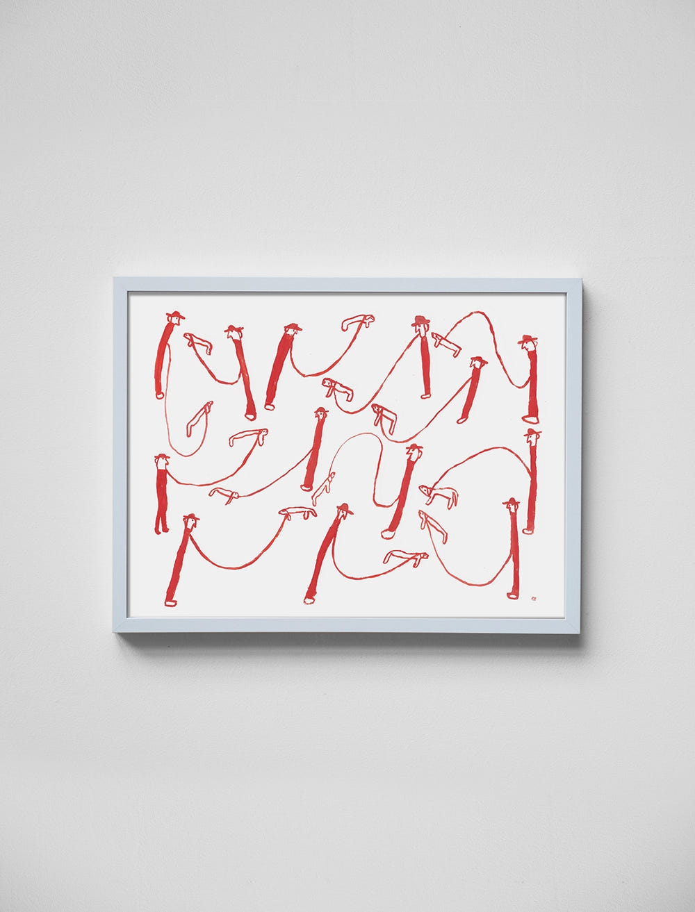 DOG WALK POSTER, RÖD - 30x40 cm