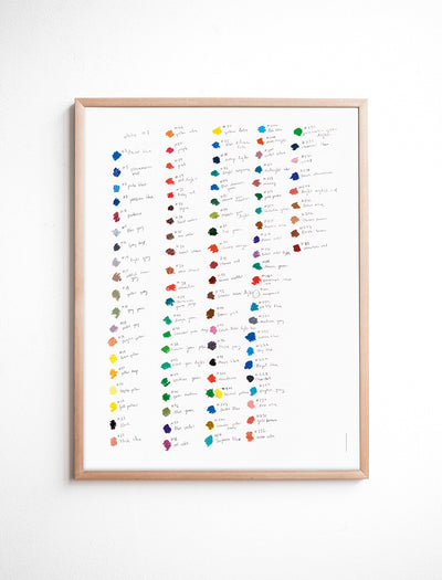 FÄRGKARTA POSTER - 40x50 cm