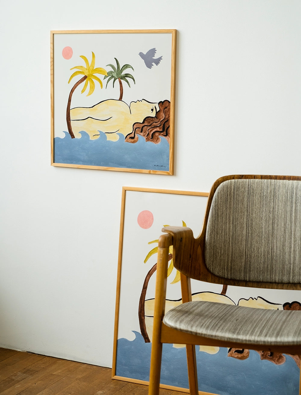 WOMAN BY THE SEA POSTER - 50x50 cm