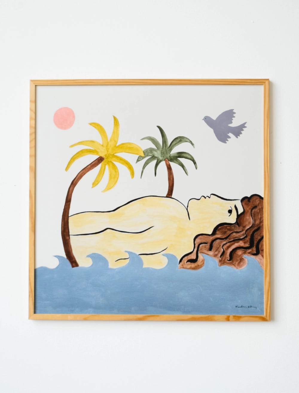 WOMAN BY THE SEA POSTER - 50x50 cm