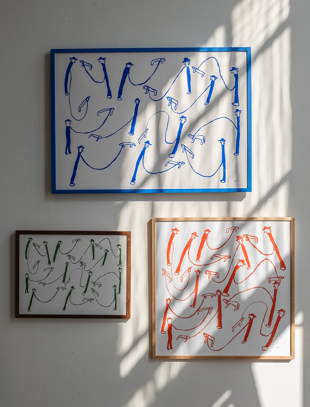 DOG WALK POSTER, BLÅ - 50x70 cm