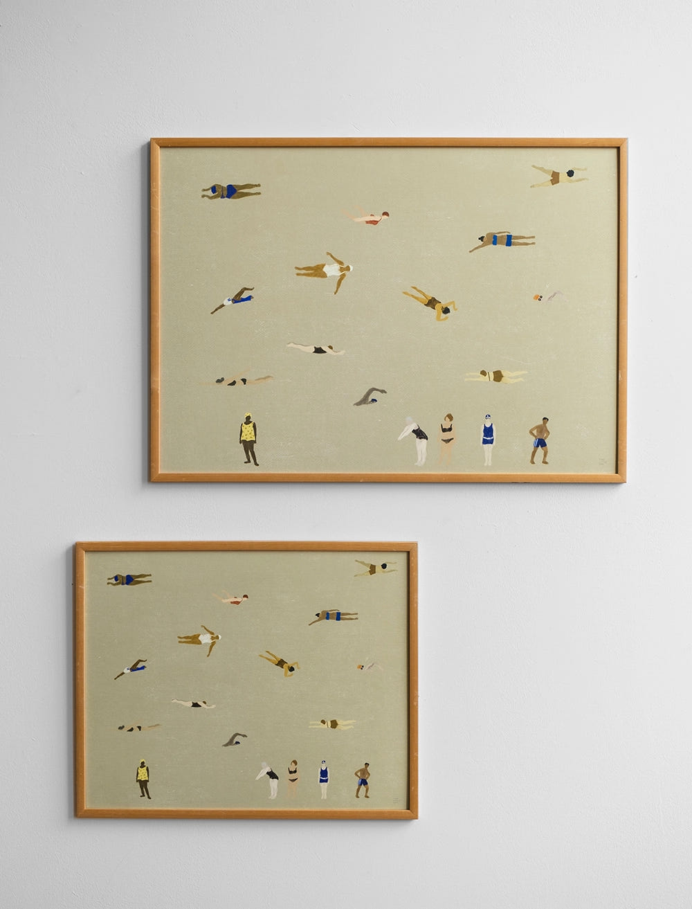 SWIMMERS POSTER, SAND - 40x50 cm