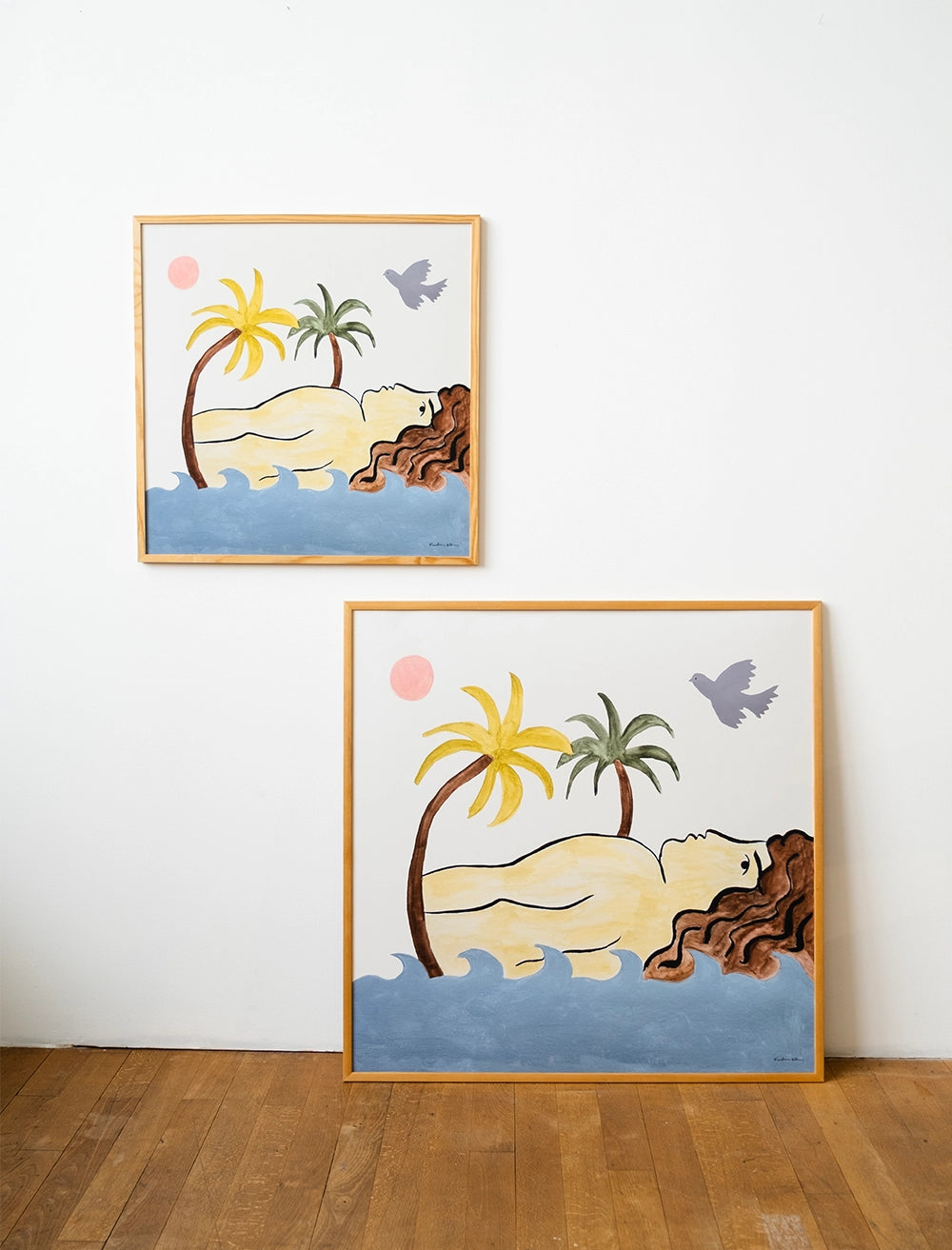 WOMAN BY THE SEA POSTER - 70x70 cm