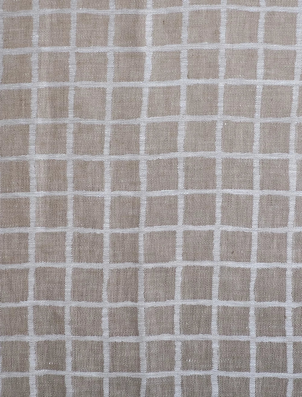 CHECKED FABRIC SAMPLE, BROWN