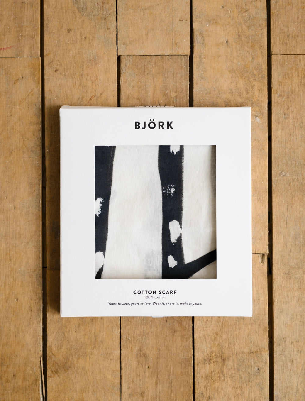 BIRCH SCARF, WHITE/BLACK