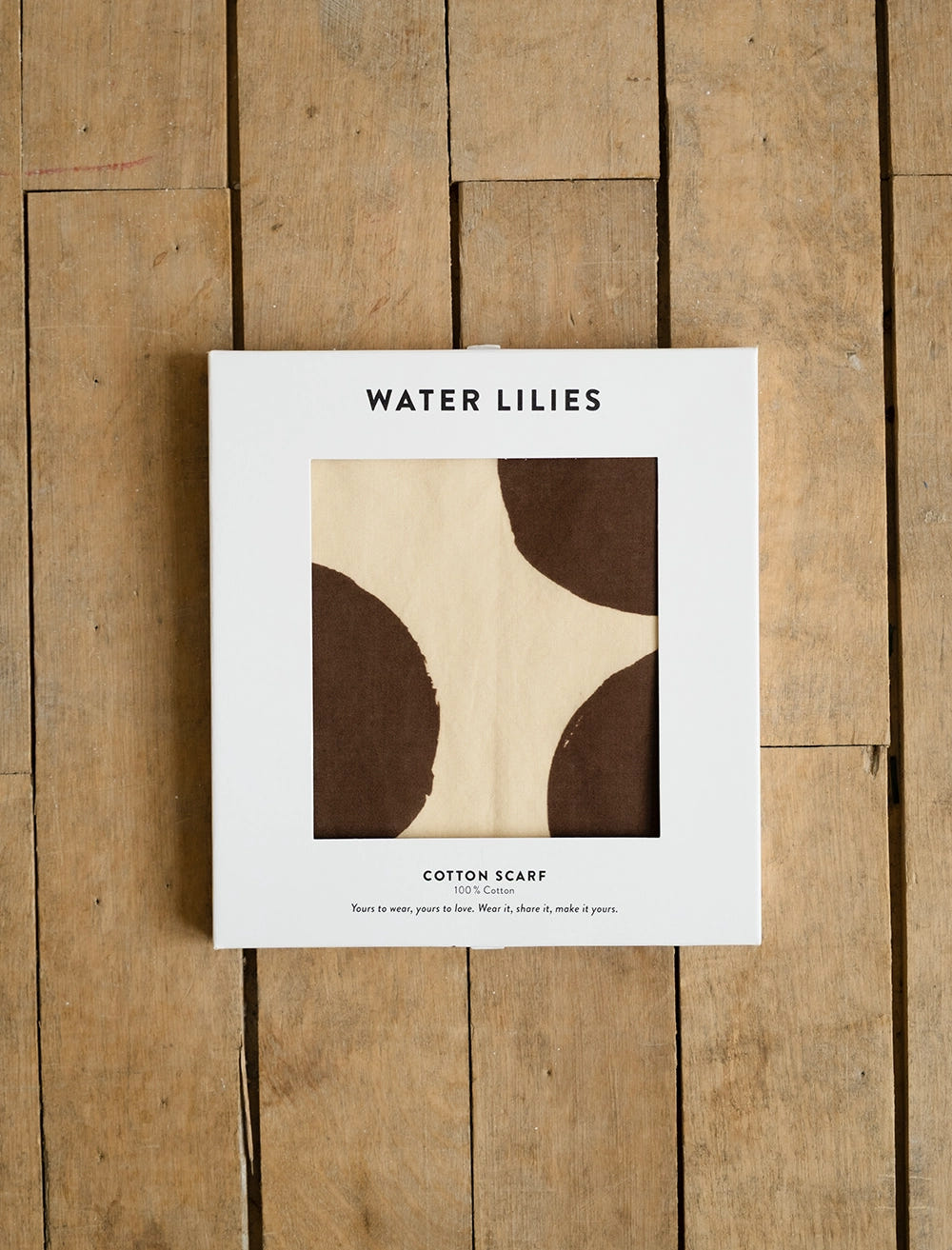 WATER LILIES SCARF, BEIGE/BROWN