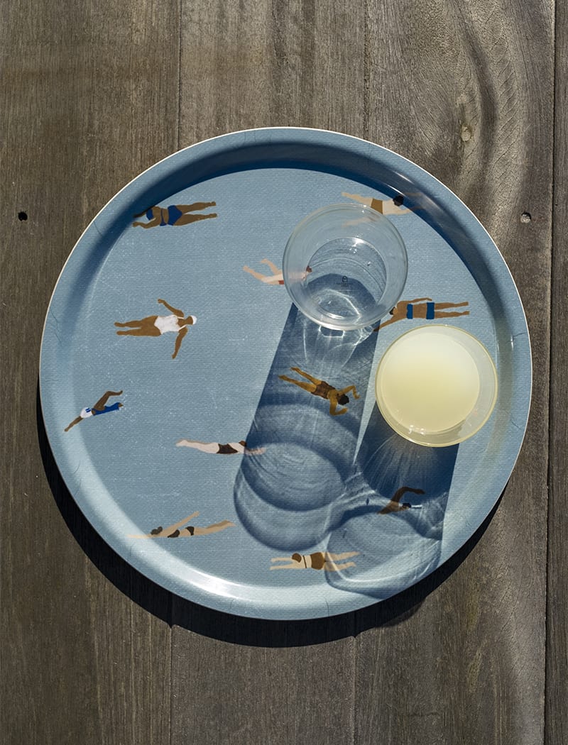 SWIMMER'S TRAY, BLUE - 38 CM