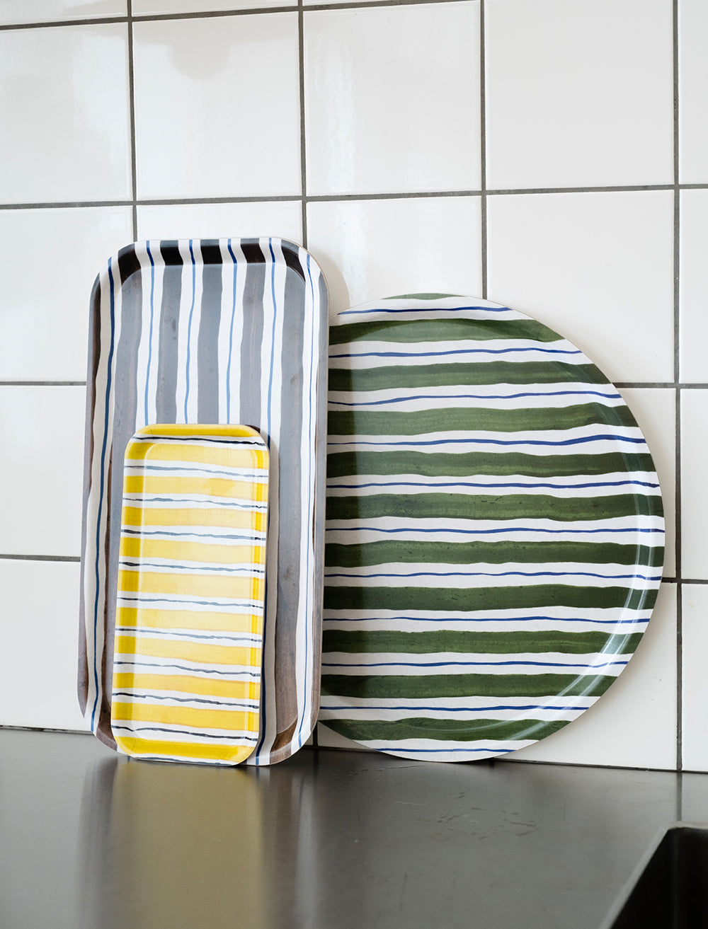 FOLKDRÄKTER BRICKA, GRÖN/BLÅ