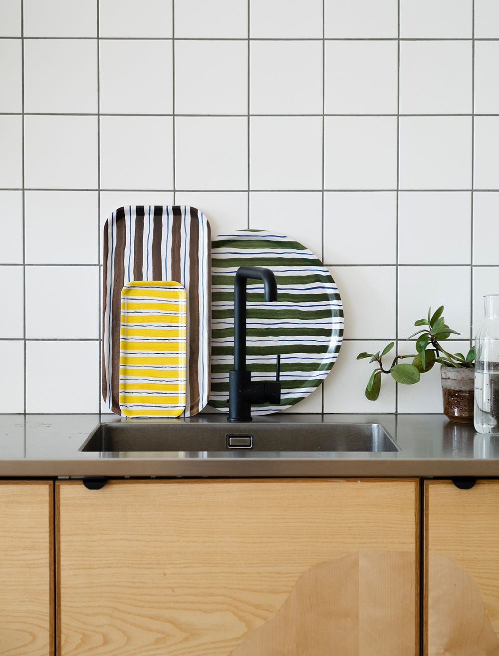 FOLKDRÄKTER TRAY, GREEN/BLUE