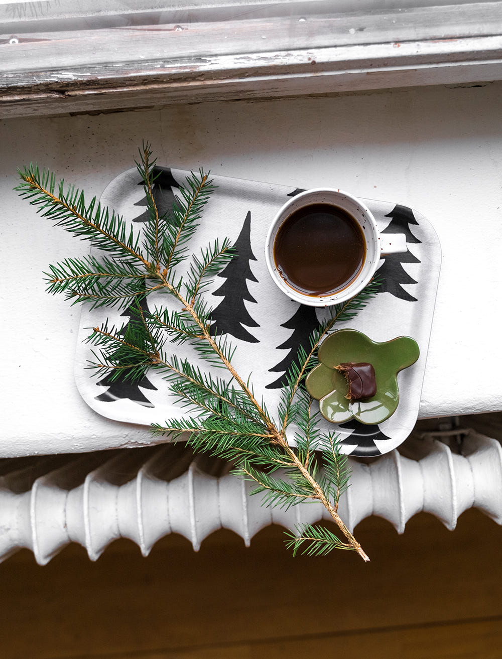 GRAN SMALL TRAY, WHITE/BLACK