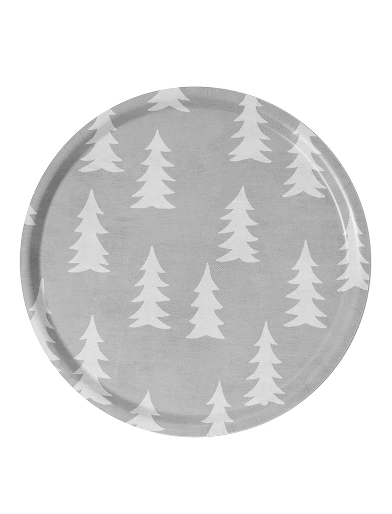 FIR TRAY, GREY/WHITE - 38 CM
