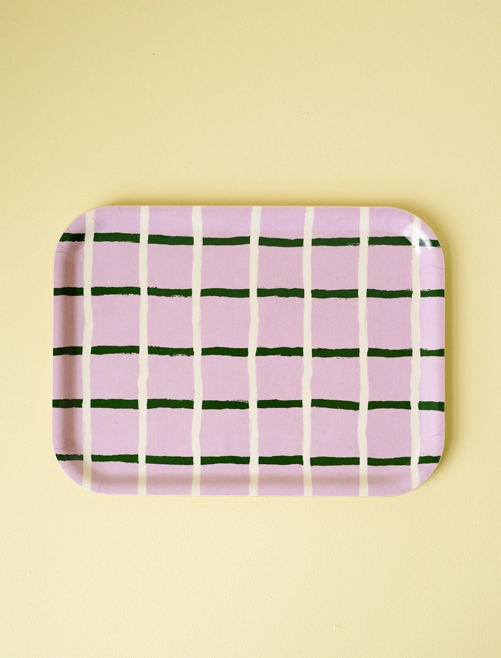 RUTIG LITEN BRICKA, ROSA/GRÖN