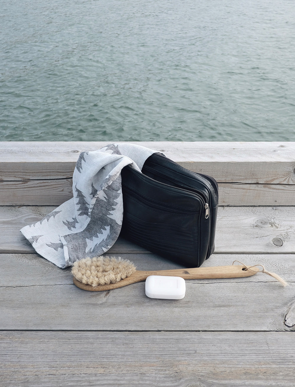 GRAN LINNEHANDDUK - Svart