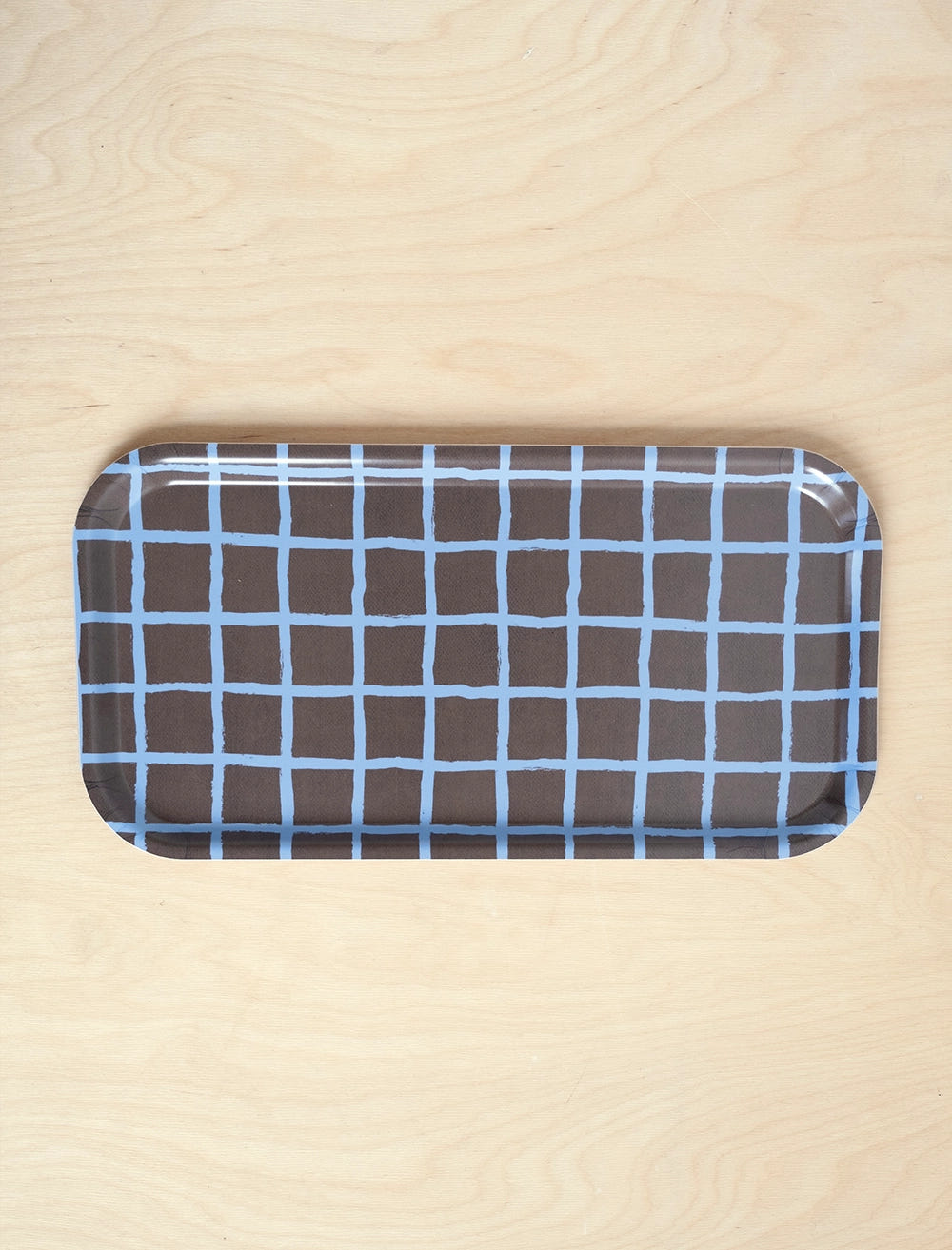 RUTIG BRICKA, BRUN/BLÅ