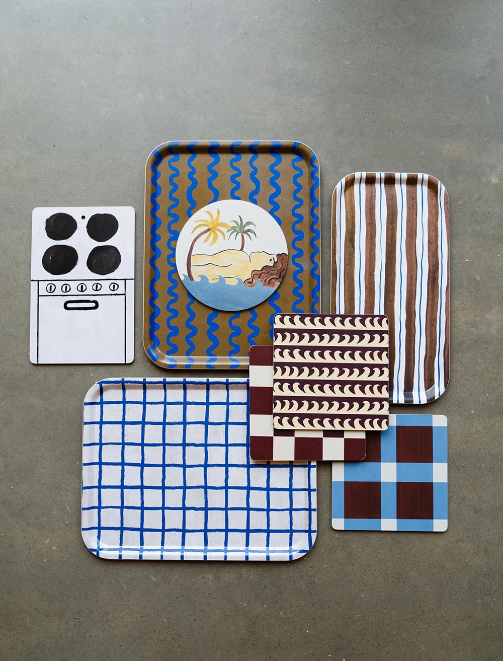 WOMAN BY THE SEA POT MAT