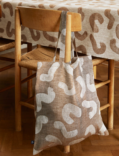 UDON TOTE BAG LINNE, BRUN