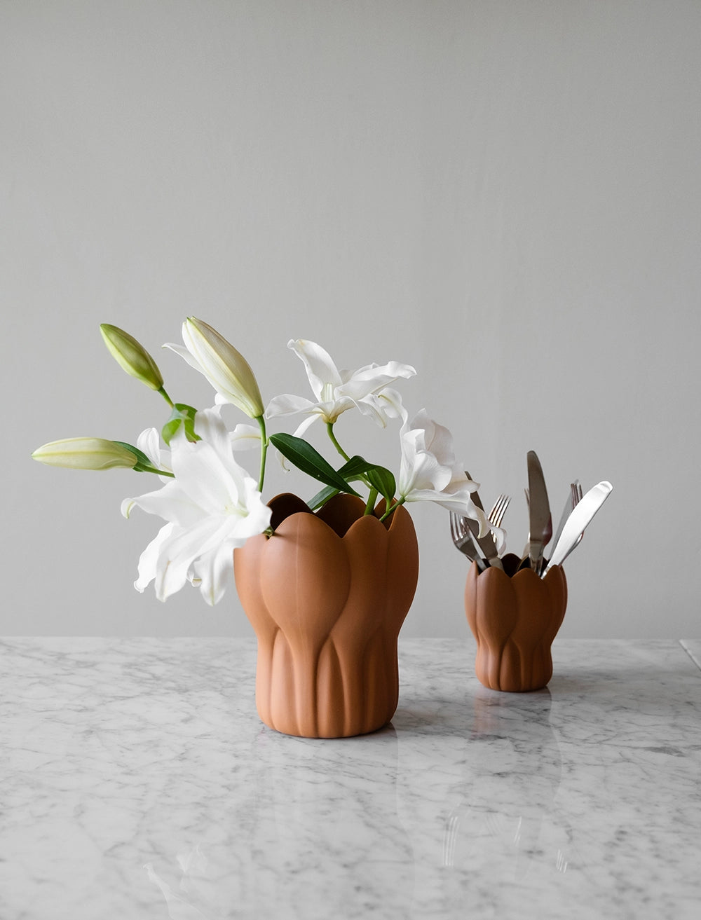 KROKUS VASE, TERRACOTTA - Small h 12 cm