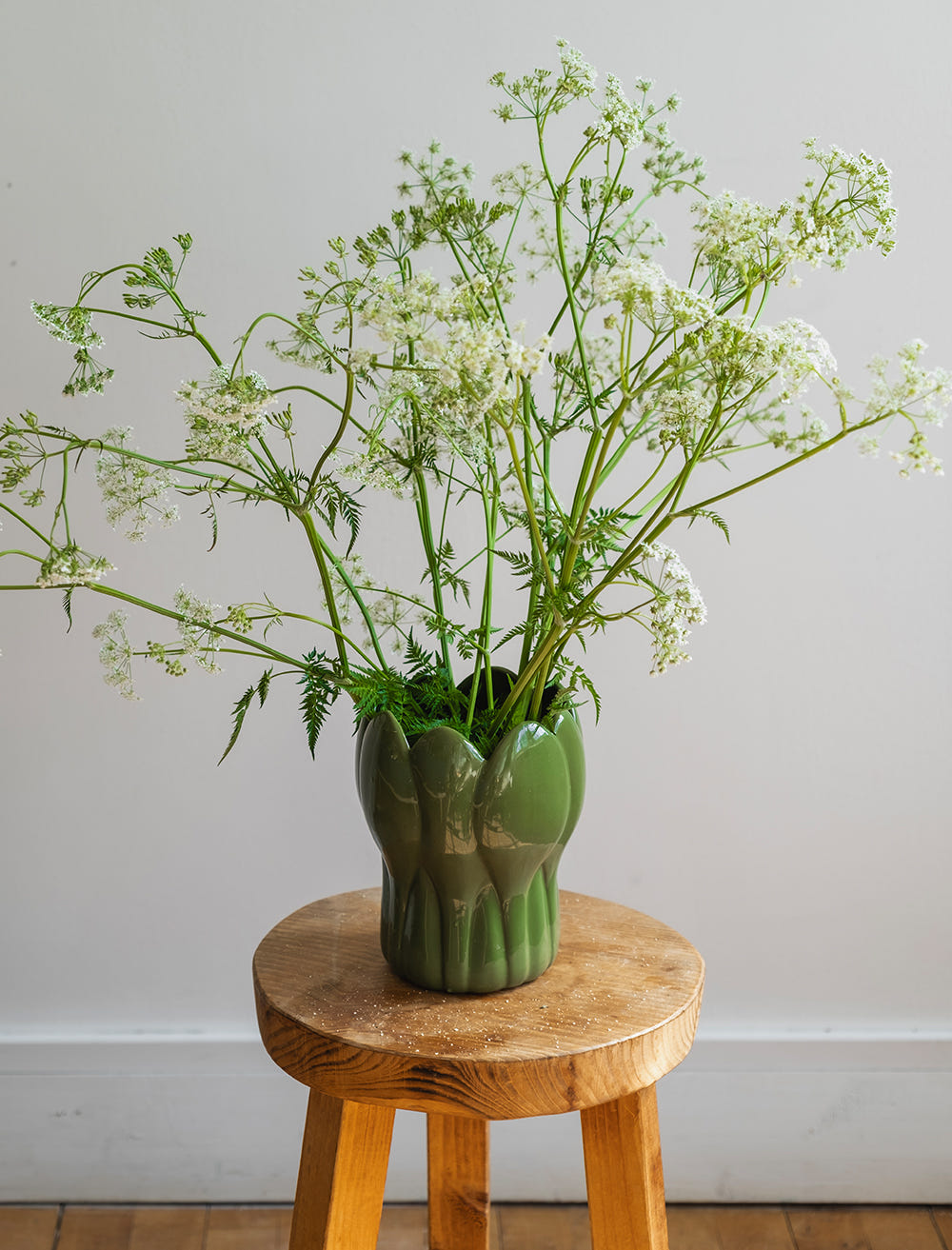 KROKUS VASE, GREEN - Large h 19,5 cm