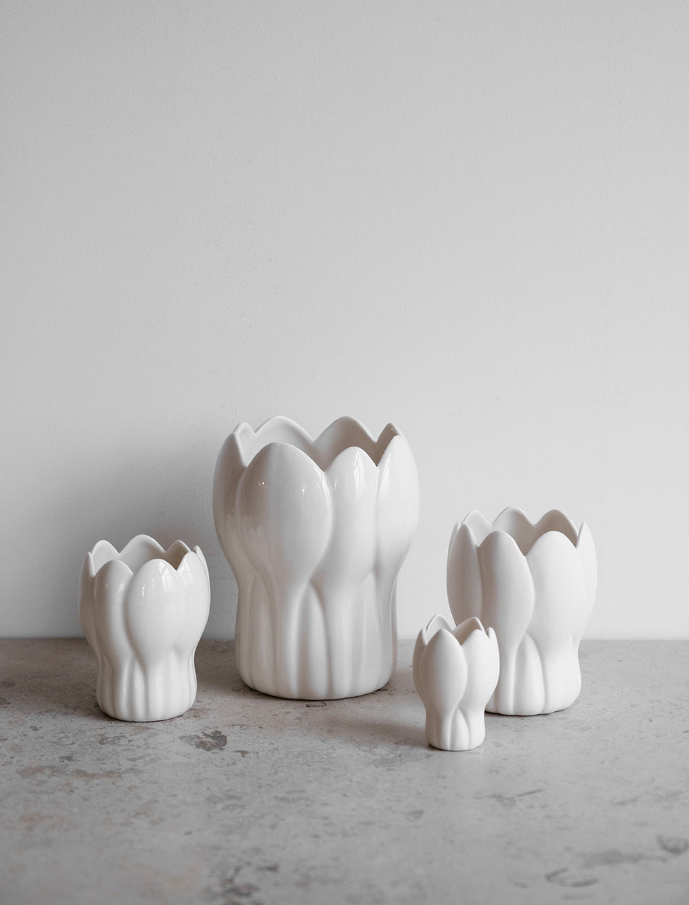 KROKUS VASE, WHITE - X-small h 8,5 cm (matte)