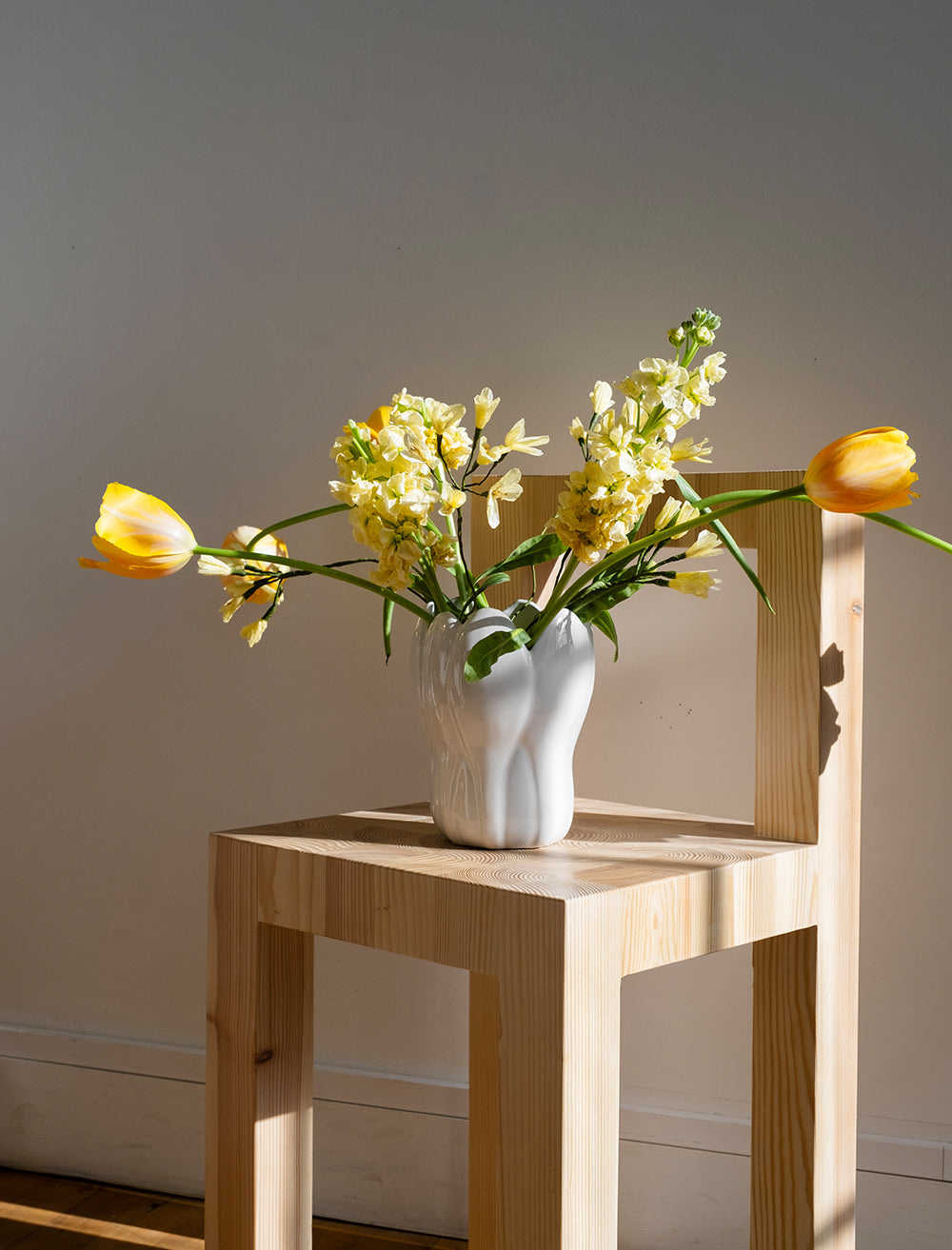 KROKUS VAS, VIT - Stor h 19,5 cm