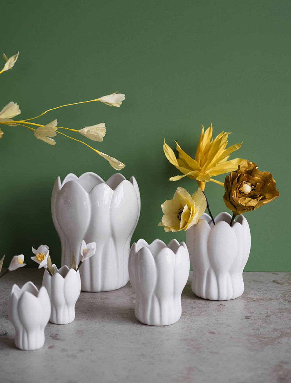 KROKUS VASE, WHITE - X-small h 8,5 cm (matte)