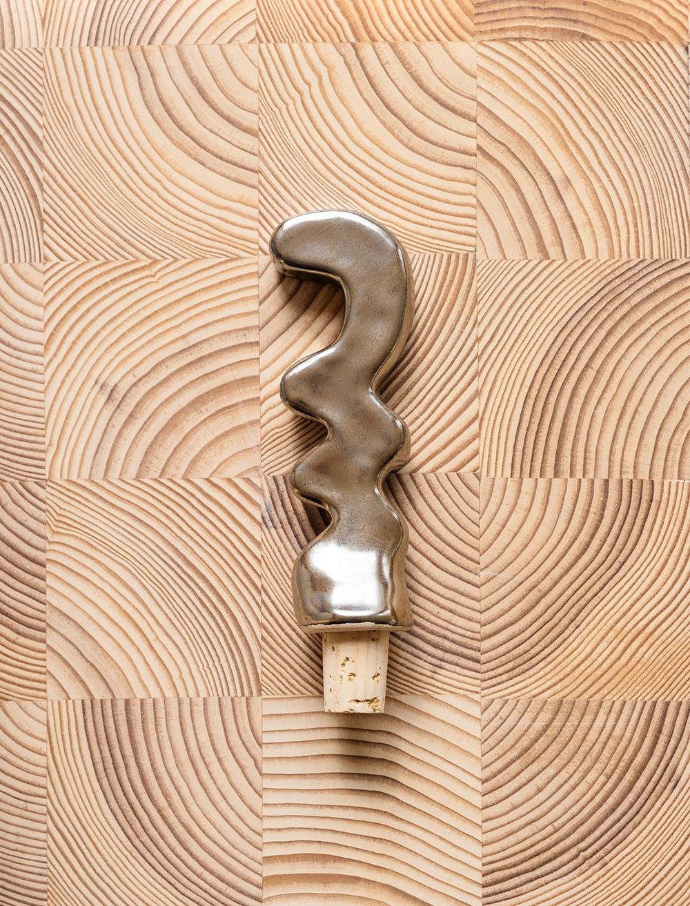 WAVY WINE CORK - Silver