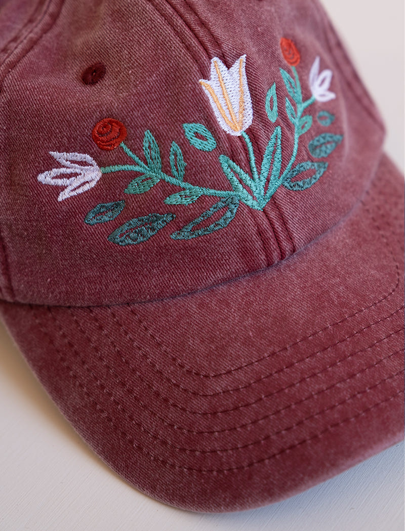 KURBITS CAP, WASHED - Vintage Red