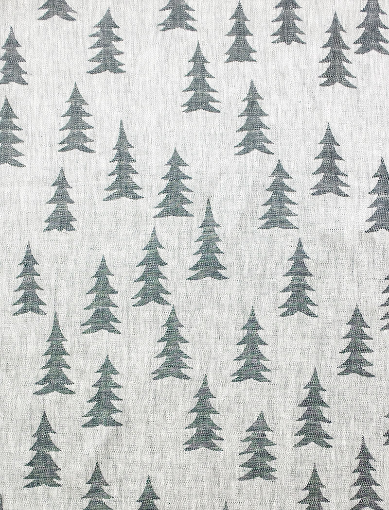 GRAN LINEN FABRIC SAMPLE, DARK GREEN