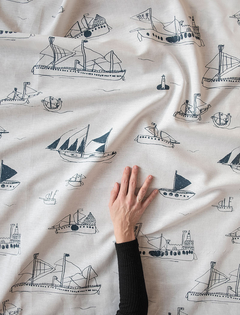 OHOY FABRIC, NIGHT BLUE