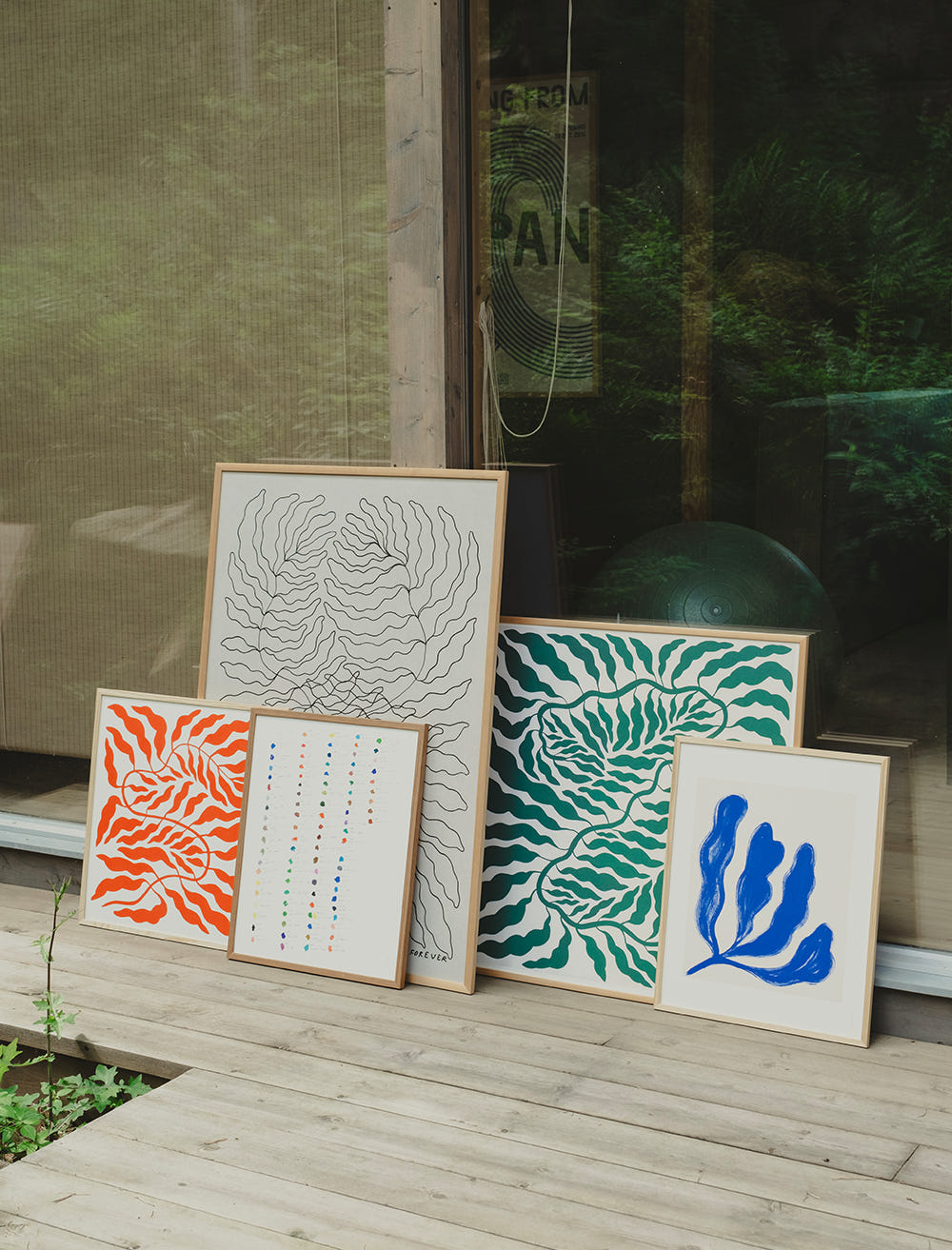 ORANGE RED LEAF POSTER