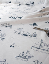 OHOY FABRIC SAMPLE, NIGHT BLUE