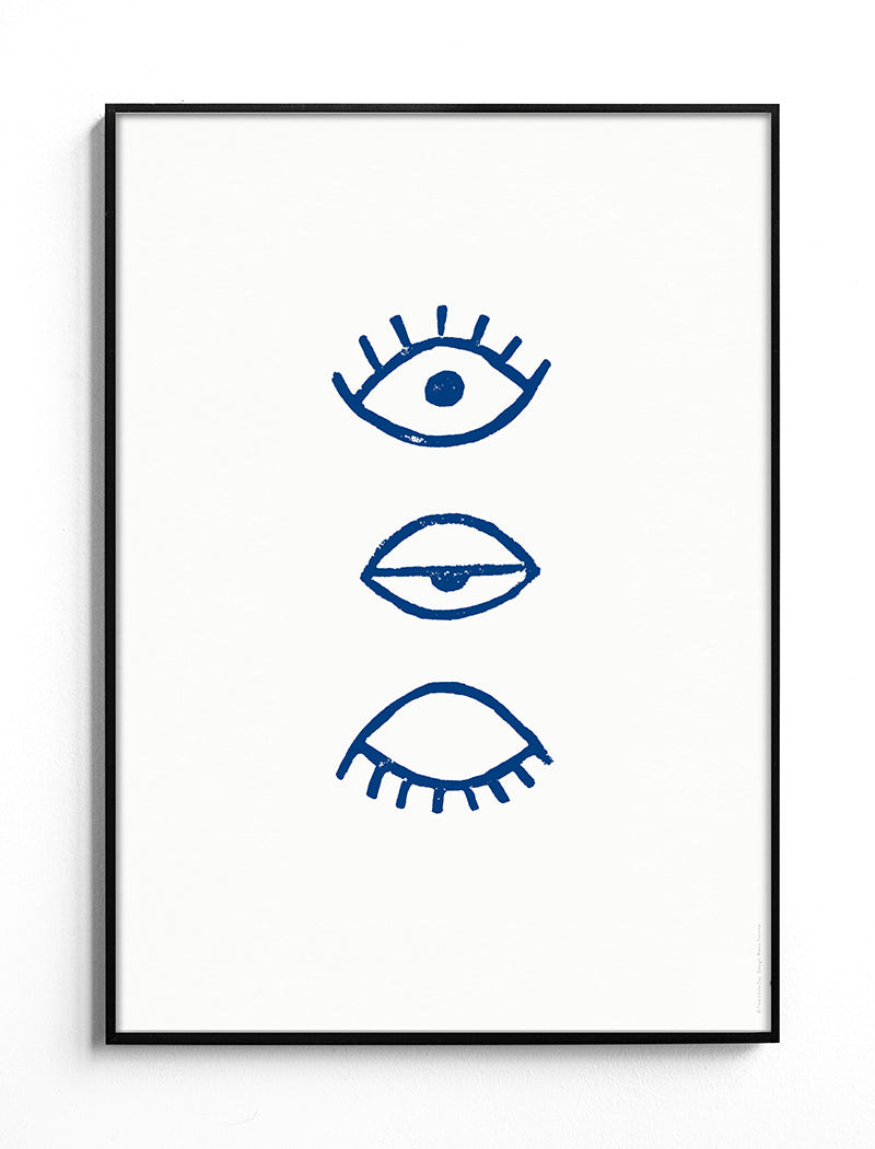 EYE EYE POSTER, BLUE