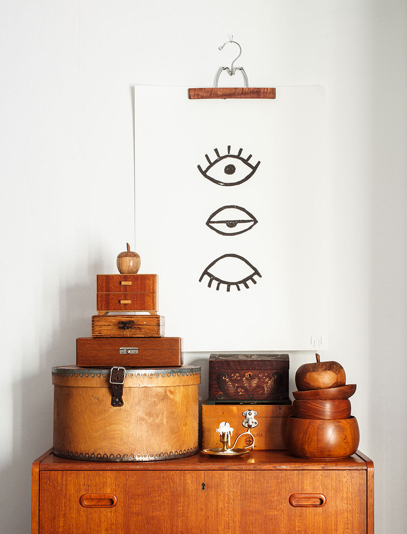 EYE EYE POSTER, SVART - 50x70 cm
