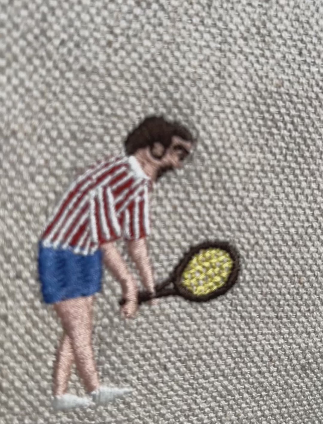 TENNIS EMBROIDERED CUSHION COVER