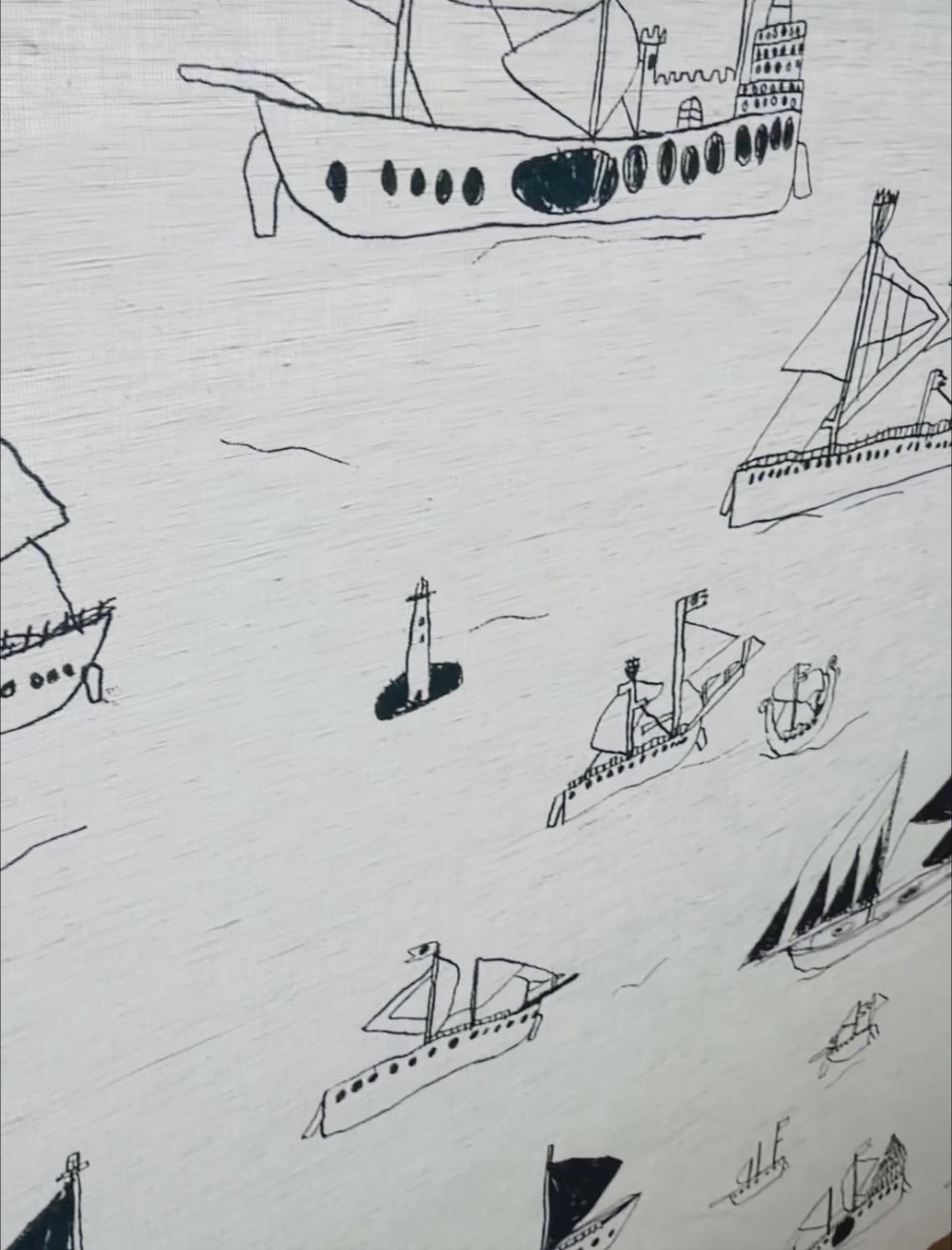 OHOY FABRIC BY THE METRE, NIGHT BLUE