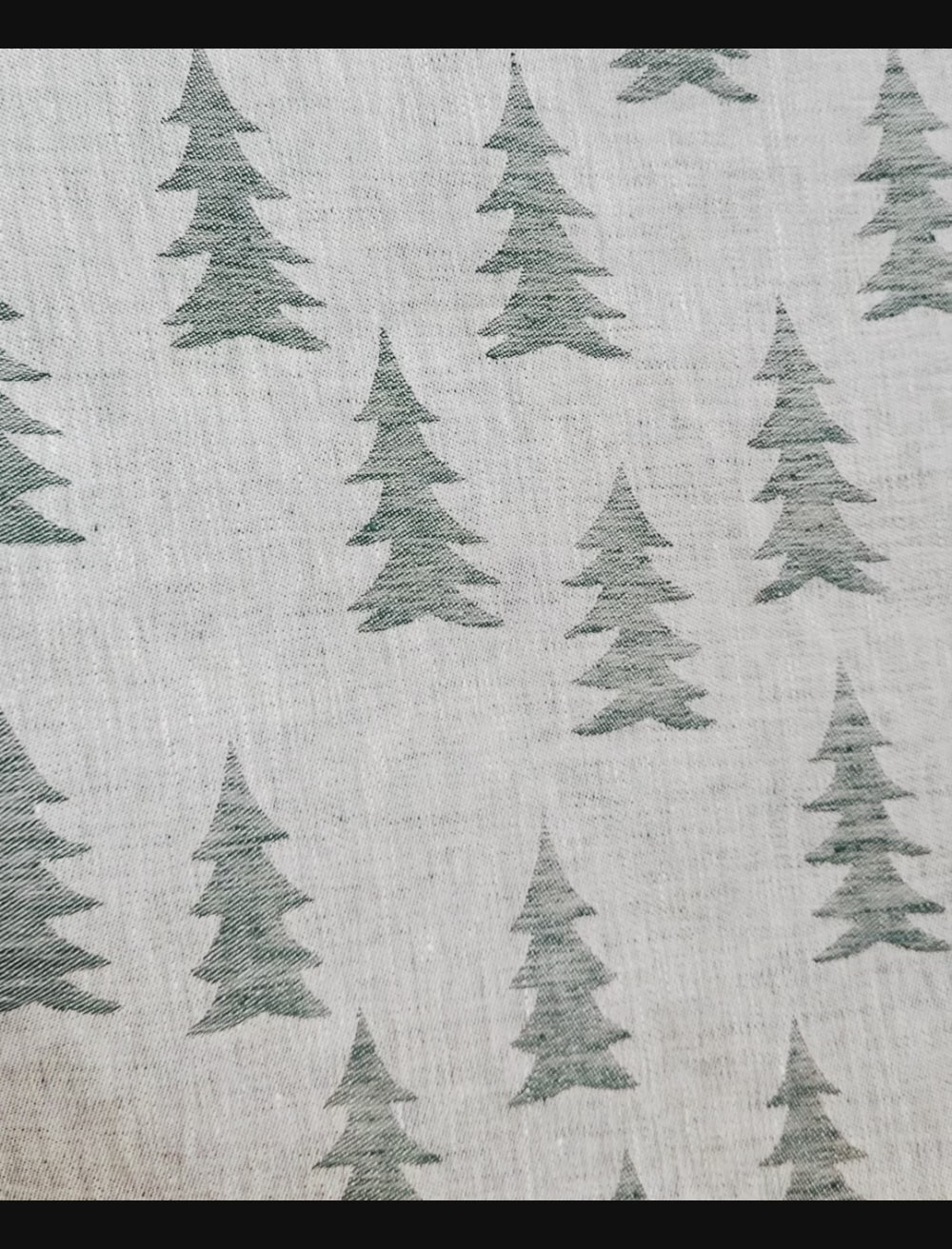 GRAN LEINENSTOFF, DUNKELGRÜN