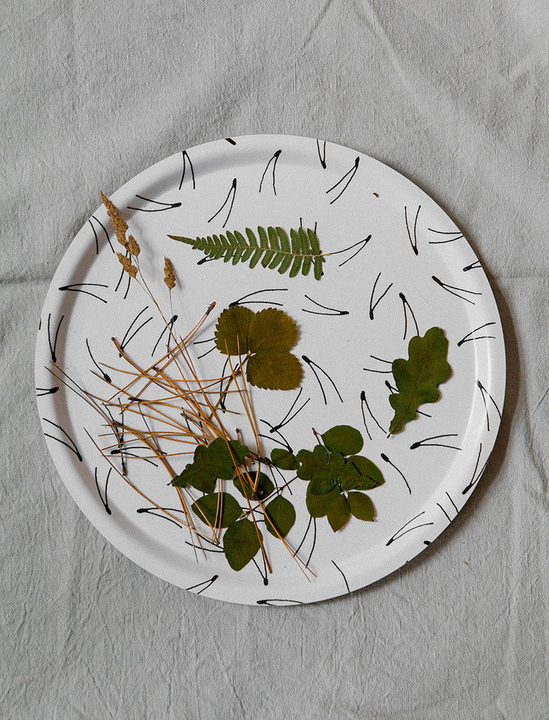 BARR TRAY, WHITE/BLACK