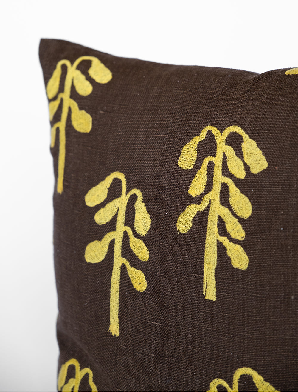 WEEPING BIRCH CUSHION COVER, BROWN/YELLOW